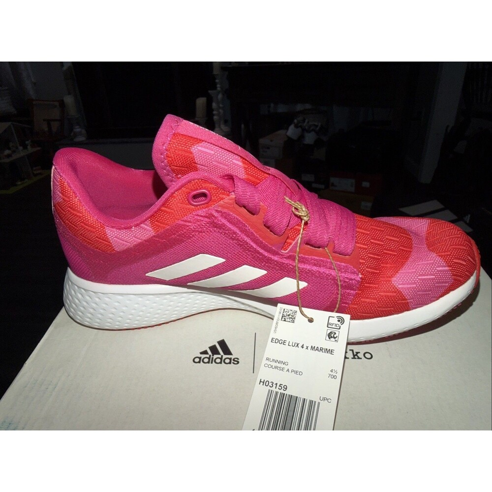 Adidas Marimekko Edge Lux 4 Women's Running Shoes Red Pink H03159 Size 6 NEW